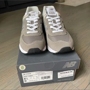 NEW BALANCE GRAY 574 CORE SNEAKERS 8W/6.5M